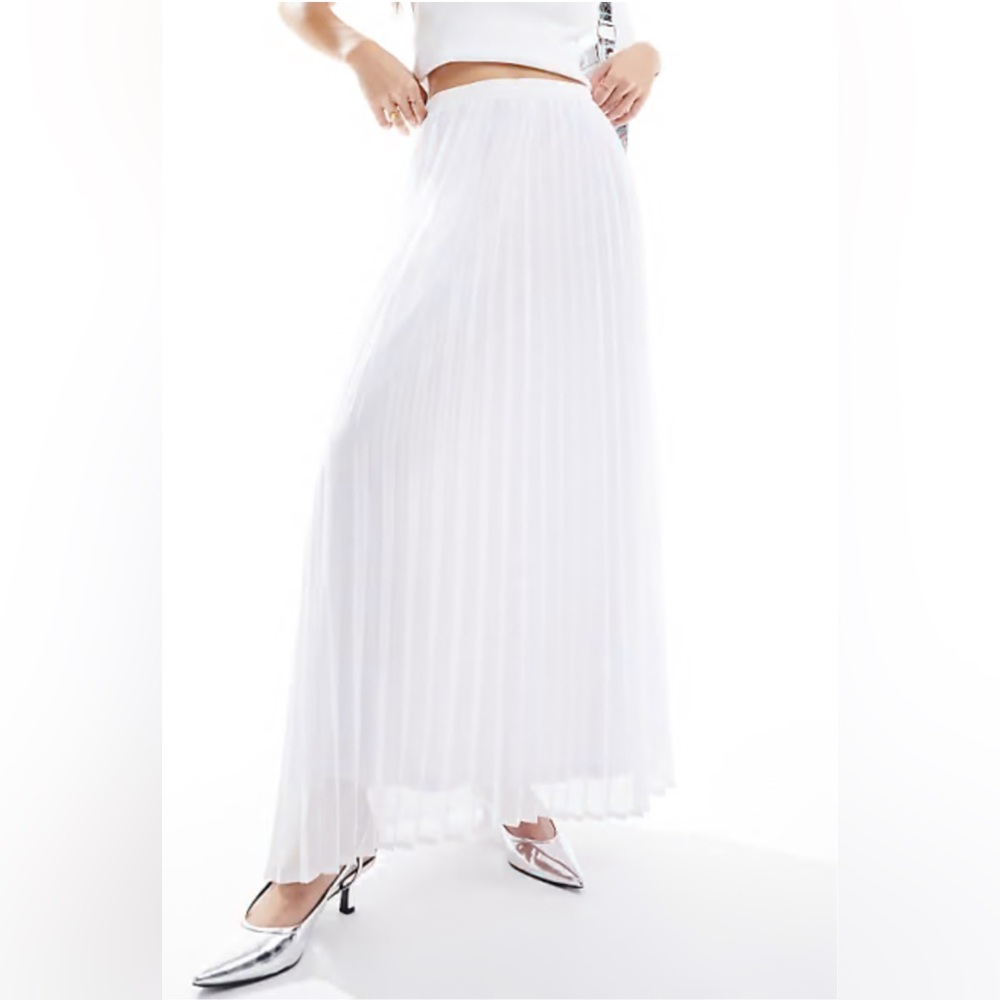 Pleated white maxi skirt - Fourth + Reckless sold out
